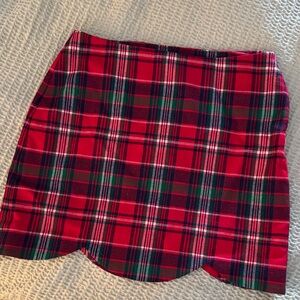 Vineyard Vines Red and Green Plaid Mini Skirt